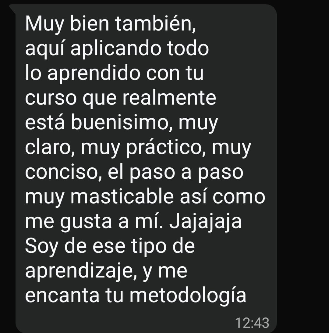 Testimonio de una alumna del workshop